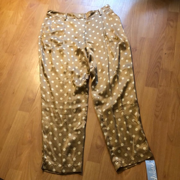 100%Silk designer polkadot RobertRodriguez Pants - Picture 3 of 15